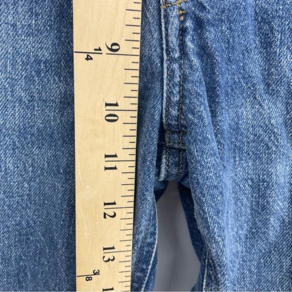 Agolde Riley Long Buttonfly Jeans Size 24 high rise straight distressed - Picture 8 of 12